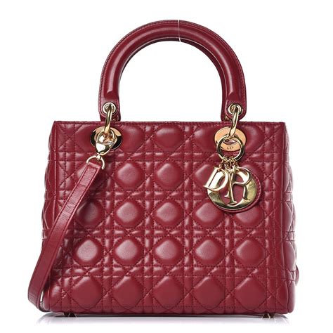 lady dior red medium